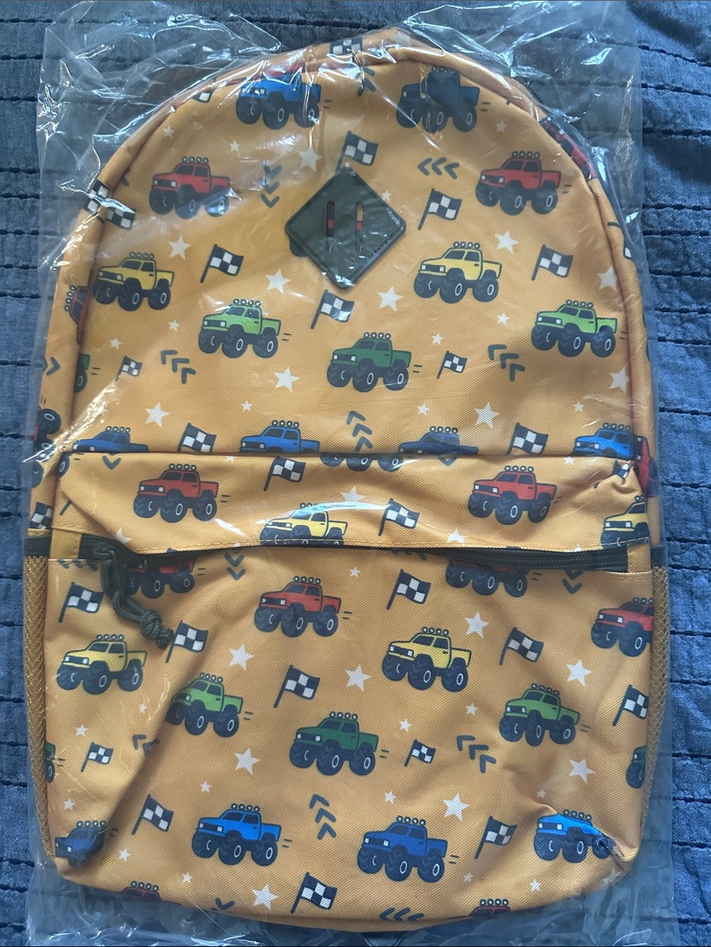NWT Yellow Monster Truck Backpack